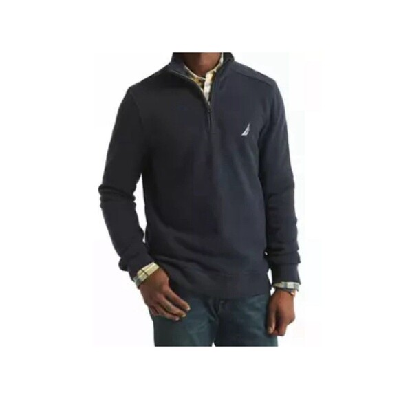 Nautica Men's Navtech Quarter-Zip Sweater Navy 2xl - Picture 2 of 4